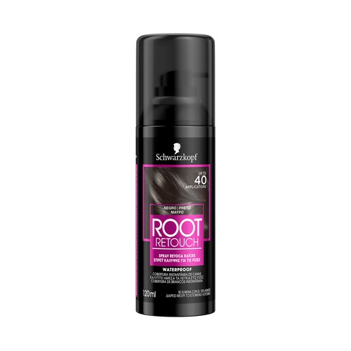 SCHWARZKOPF Root Retouch Tinte en spray retocador de raiz, para cabellos con tonos negros.