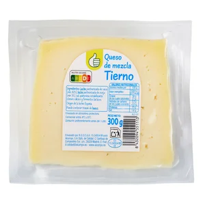 PRODUCTO ECONÓMICO ALCAMPO Queso mezcla tierno (vaca - oveja) 300 g.