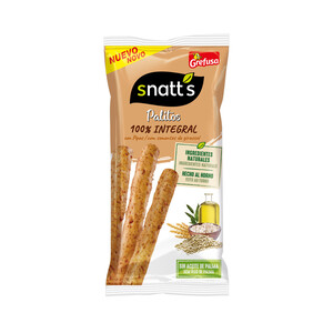 SNATT'S Palitos de cereales integrales con pipas SNATT'S GREFUSA, bolsa 55g
