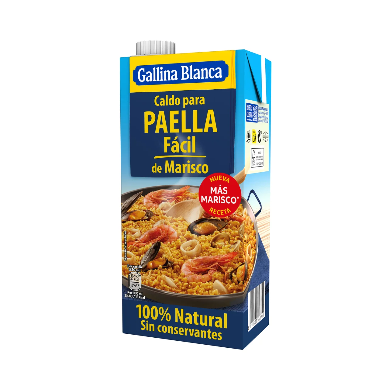 Caldo para paella de marisco brik de 1 l.