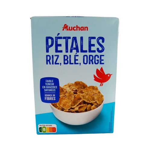 PRODUCTO ALCAMPO Cereales en copos de arroz, trigo y cebada 500 g.