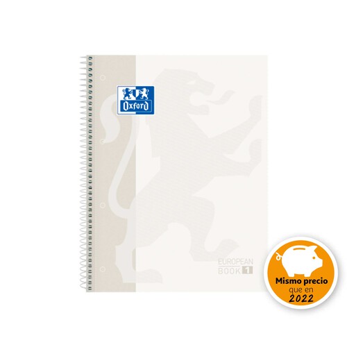 Cuaderno A4+ cuadrícula 5x5 Tapa Extradura 80 Hojas BLANCO SCRIBZEE, OXFORD.