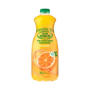 Néctar sin azúcar añadido de naranja botella de 1,5 l.