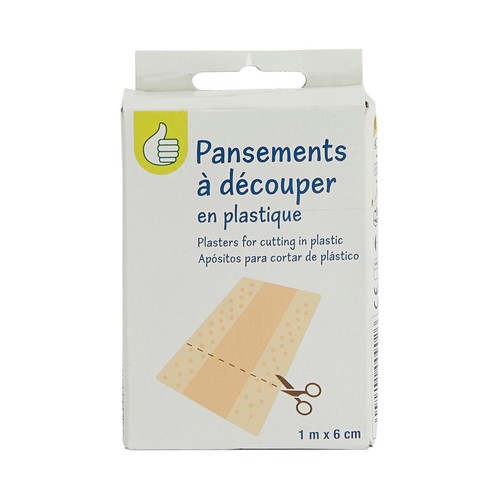 Apósito de plástico transpirable de 6 cm, para cortar al tamaño que necesitamos PRODUCTO ECONÓMICO ALCAMPO 1 m.