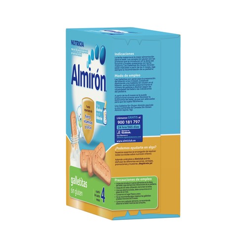 ALMIRÓN Galletitas sin gluten para disolver en el biberón a partir de 4 meses ALMIRÓN 250 g.