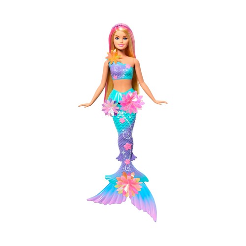 BARBIE Sirena Mágica Floreciente Muñeca Rubia +3 Años