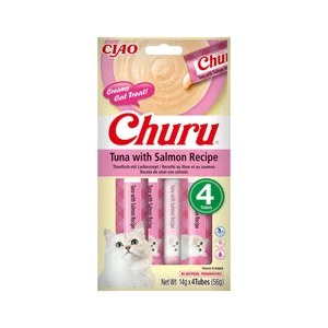 CHURU Snack para gatos líquido atún y salmón 4X14gr