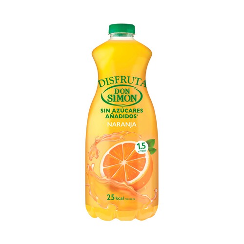 DON SIMON Néctar sin azúcar añadido de naranja DON SIMON DISFRUTA botella de 1,5 l.
