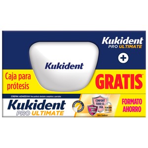 Imagen de KUKIDENT Pro ultimate Crema adhesiva para prótesis dental, sin sabor + caja para prótesis 57 g.