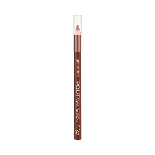 ESSENCE Poutline soft glide tono 04 Cocoa me crazy marrón oscuro Lápiz de labios con cobertura completa.