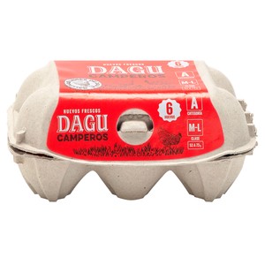 Imagen de DAGU Huevos de gallinas camperas clase M-L y cat. A 6 uds.