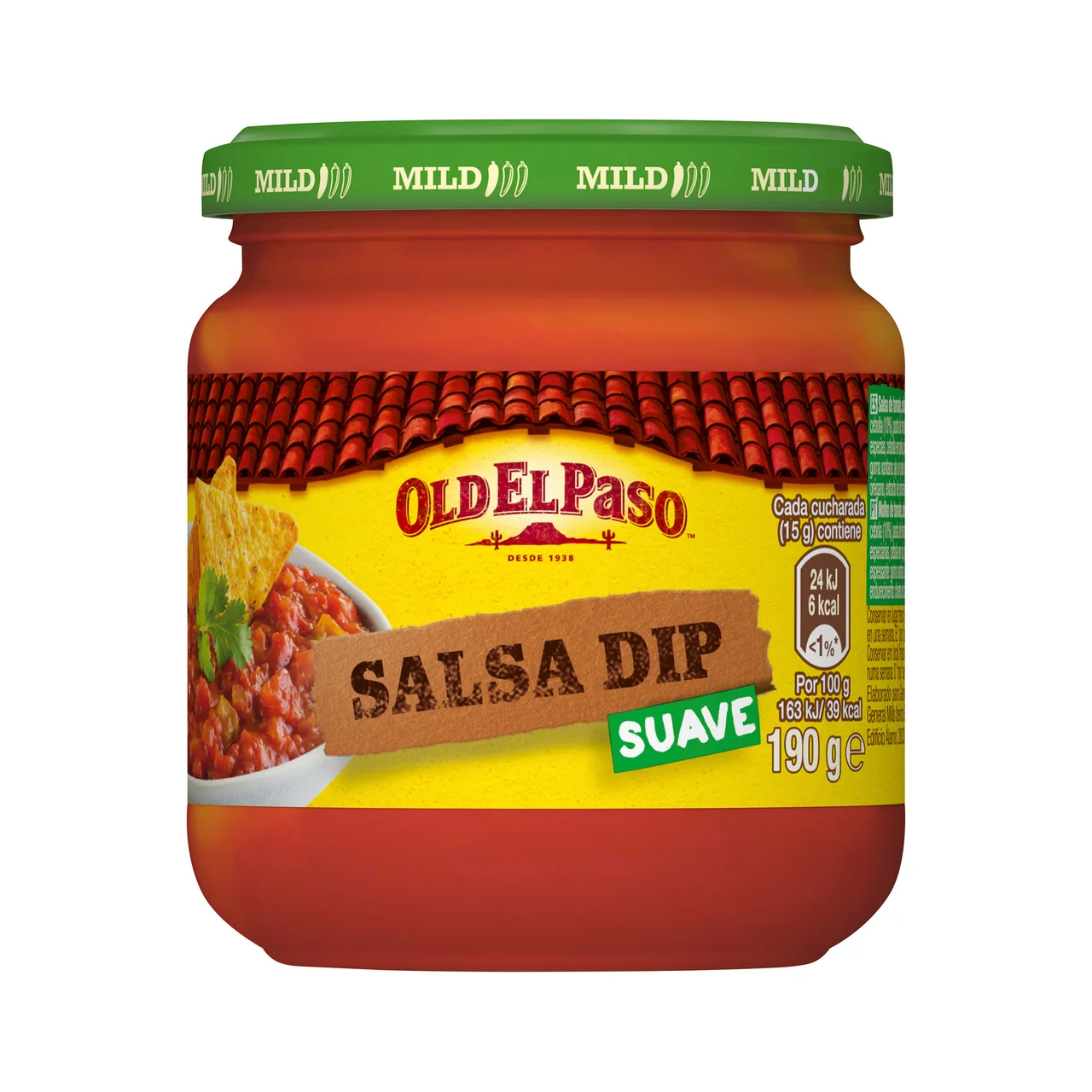 Salsa Dip (tomate, cebollas y pimiento) suave 190 g.