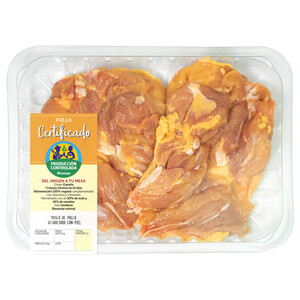 Muslos de pollo certificado, deshuesado y con piel (escalopes) ALCAMPO PRODUCCIÓN CONTROLADA