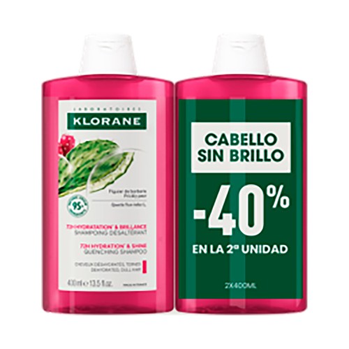 KLORANE Brillo & hidratación Champú al higo de Babaria 2 x 400 ml.
