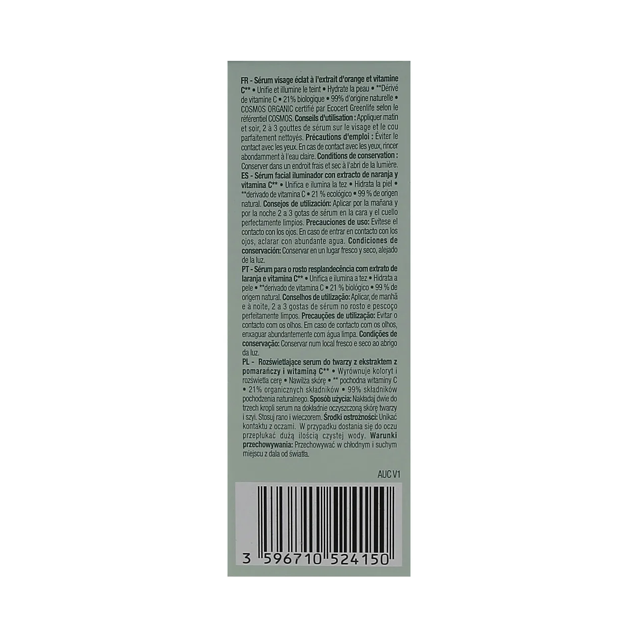 Bio Sérum facial iluminador con extracto de naranja y vitamina C 30 ml.