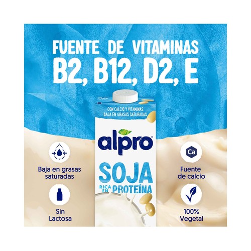 ALPRO Bebida de soja, 100% vegetal, rica en proteína vegetal  1 l.