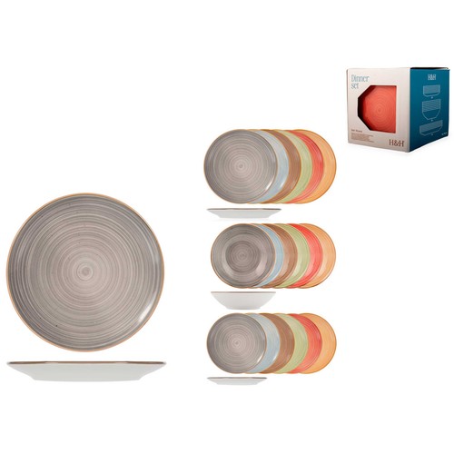 Vajilla 18 piezas stoneware, modelo Coupe Opera. H&H