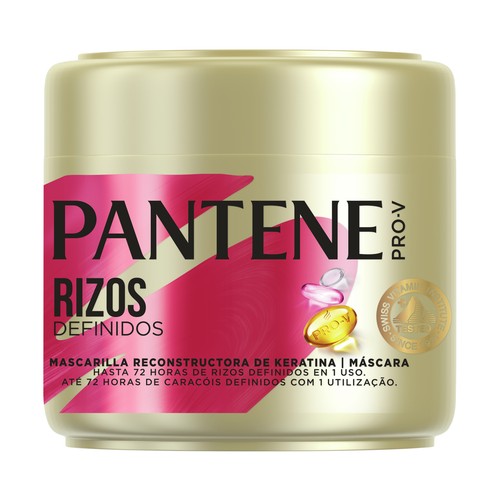 PANTENE Rizos definidos Mascarilla capilar con keratina para pelo encrespado y rebelde 500 ml.