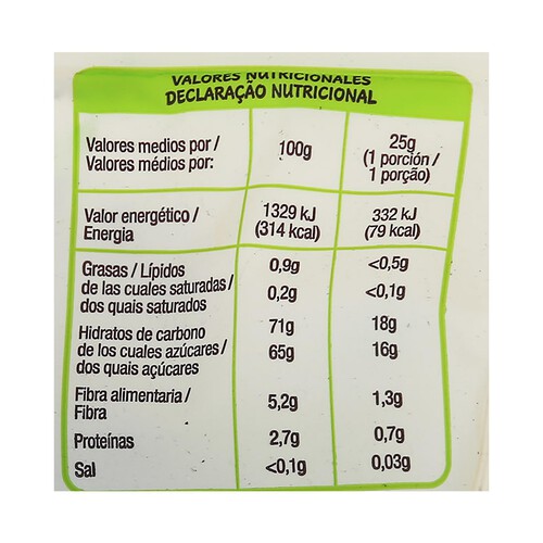 ALCAMPO ECOLÓGICO Uvas pasas sultanas ALCAMPO ECOLÓGICO 175 g.