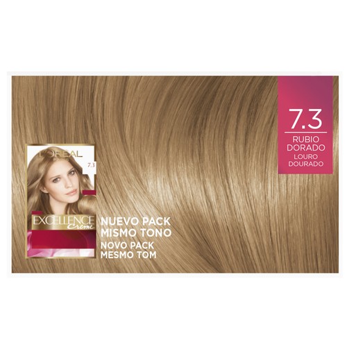 L´ORÉAL PARIS Excellence creme Tinte de pelo permanente tono 7.3 Rubio dorado.