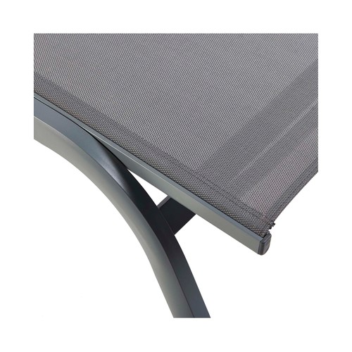 Tumbona de jardín con 4 posiciones y ruedas fabricada en aluminio y textileno color gris, GARDEN STAR ALCAMPO.