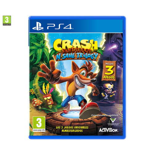 Crash Bandicoot: N. Sane Trilogy para Playstation 4. Género: plataformas, acción. PEGI: +3.