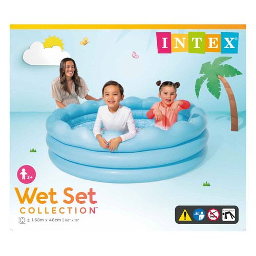 Piscina hinchable con ondas Scallop 168cm x 46cm. INTEX