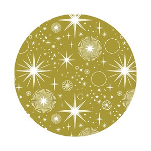 Imagen de 10 platos cartón ACTUEL de 28cm, estrellas, dorado.