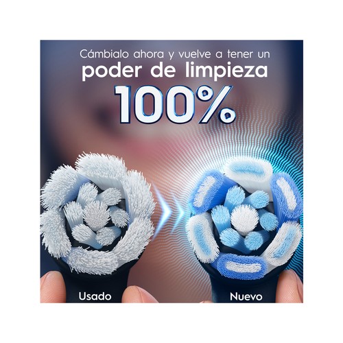 ORAL-B Io ultimate clean Pack de 4 recambios de cepillo de dientes eléctrico Braun.