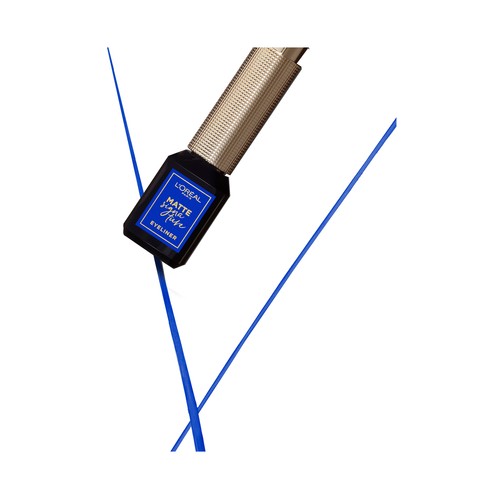 L"ORÉAL PARIS Mate signature tono 02 blue Perfilador líquido de acabado mate e intenso color azul.