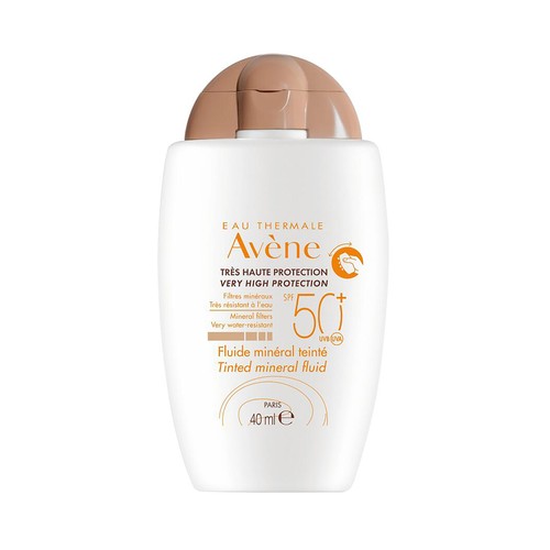THERMALE AVÉNE Fluido mineral con color y FPS 50+ (muy alto), para pieles sensibles 40 ml.