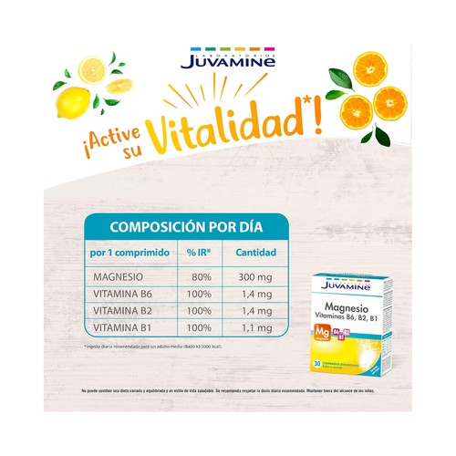 JUVAMINE Magnesio + Vitamina B6 B2 B1  30 Comprimidos