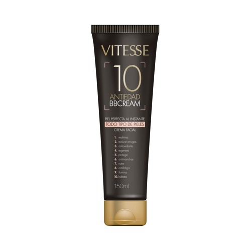 VITESSE Crema facial antiedad tipo BB-Cream, para todo tipo de peiels VITESSE 150 ml.