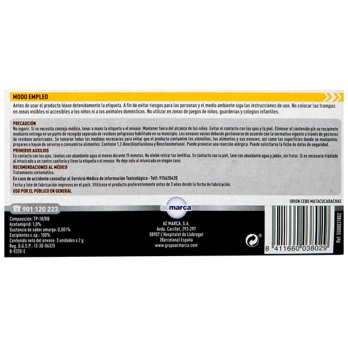 ORION Cebo cucacarachas gel 3 uds
