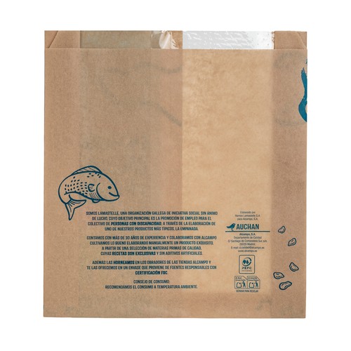 ALCAMPO CULTIVAMOS LO BUENO Empanada de bacalao y pasas 625 g.