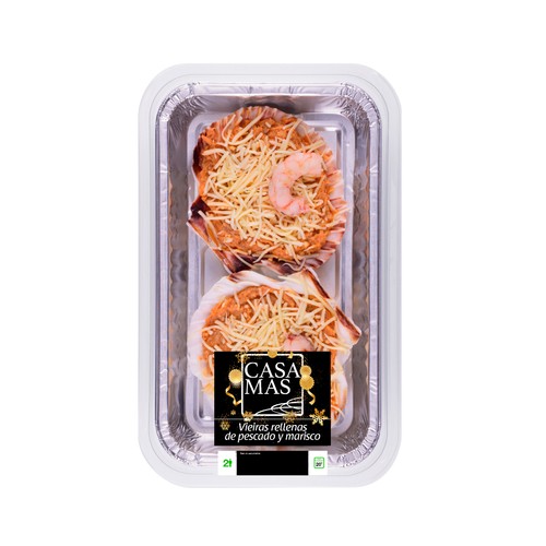 CASA MAS Vieiras rellenas de marisco 420 g.