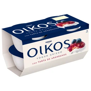 OIKOS de Danone Yogur griego con tarta de arándanos 4 x 110 g.