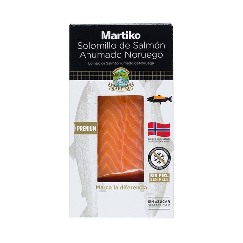 MARTIKO Solomillo de salmón ahumado Noruego MARTILO 150 g.