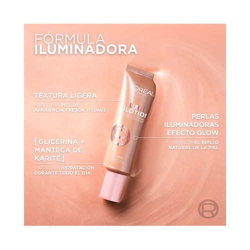 L´ORÉAL PARIS Lumi glotion tono 902 Light glow Iluminador líquido con acabado natural.