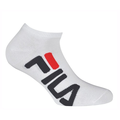 Pack 2 calcetines tobilleros FILA, color blanco, talla 43/46