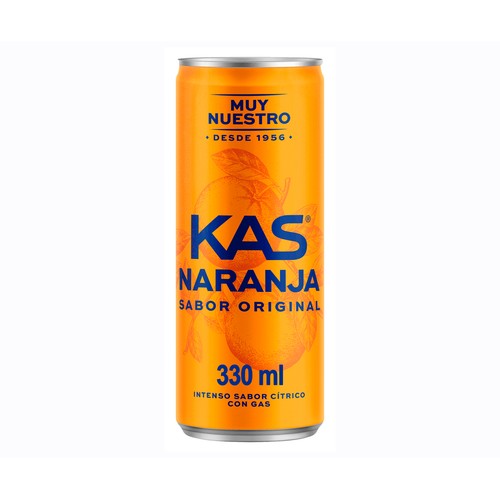 KAS Refresco de naranja lata de 330 ml.
