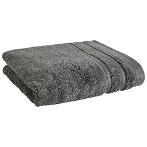 Toalla de lavabo 100% algodón color gris oscuro, densidad de 500g/m², ACTUEL.
