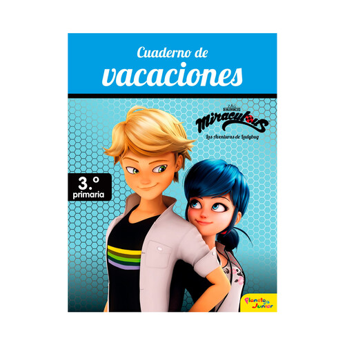 Miraculous, cuaderno de vacaciones 3º de primaria, VV. AA. Género: libros de vacaciones. Editorial Planeta Junior.