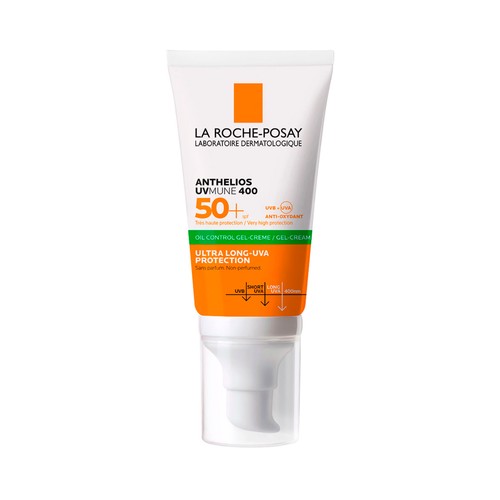 LA ROCHE POSAY Protector solar con textura gel y FPS 50+ (muy alto) LA ROCHE POSAY Anthelios uv mune 400 50 ml.