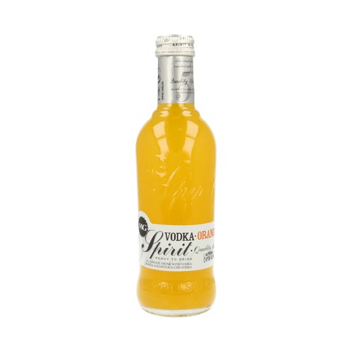 Combiando de vodka con naranja MG SPIRIT botella de 27,5 cl.