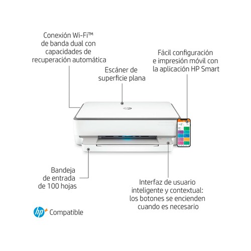 Impresora multifunción HP Envy 6130e. 6 meses gratis Instant Ink. Consulta condiciones.