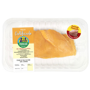 Pechuga de pollo certificado cortada en filetes finos ALCAMPO PRODUCCIÓN CONTROLADA Bandeja