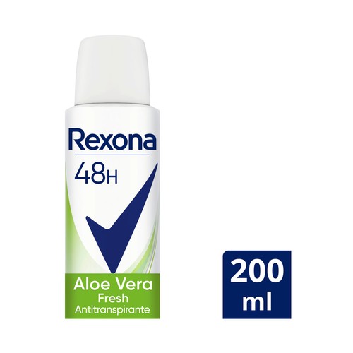 REXONA Aloe vera fresh Desodorante en spray para mujer con aloe vera 200 ml.