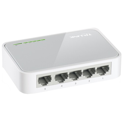 Switch TP-LINK TL-SF1005D, 5 puertos Ethernet RJ45, 10/100 Mbps.