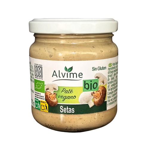 ALVIME Bio Paté vegetal de setas ecológicas bote 175 g.